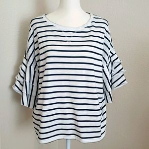 Anna ruffled sleeve shirt PXL